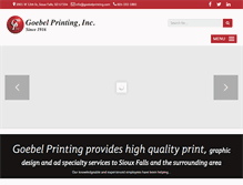 Tablet Screenshot of goebelprinting.com